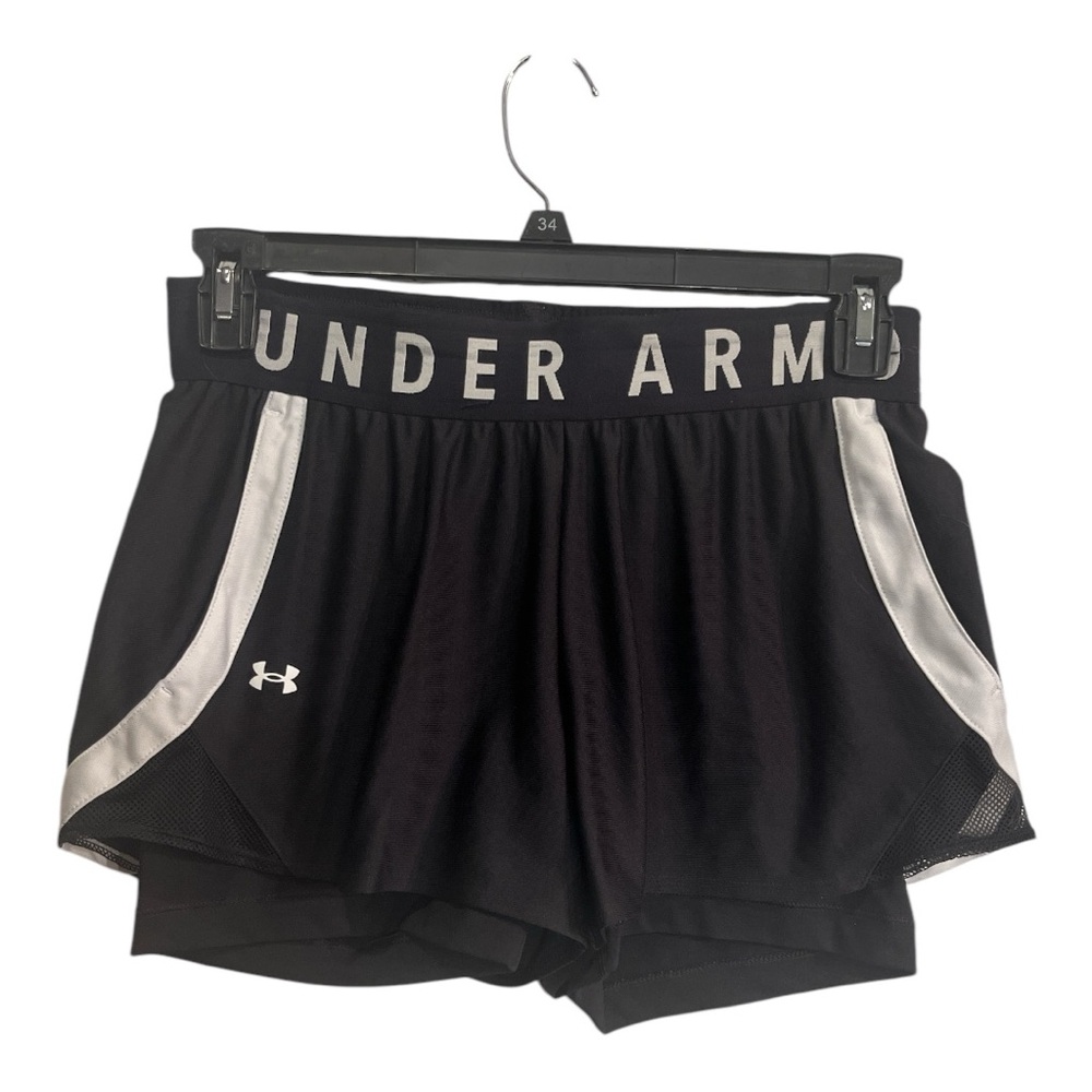 Under Armour Black and White Athletic Shorts Lightweight Performance size M